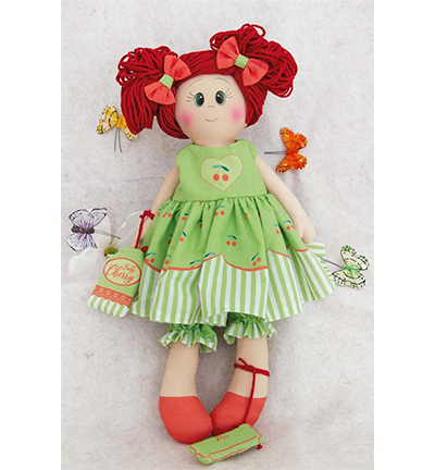 4482-03 - Stafil - Doll Spring, Lady Cherry, green - Bamboliamo Dolls