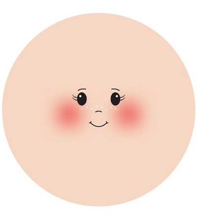 4471-031 - Stafil - Face stockinette fabric for creation of dolls and angels - Têtes de poupées