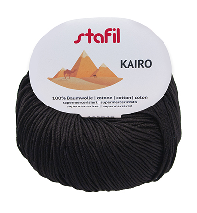 165048-21 - Stafil - Kairo Cotton, nr.21 Black - Kairo 165048-21 - Stafil - Kairo Cotton, nr.21 Black - Kairo
