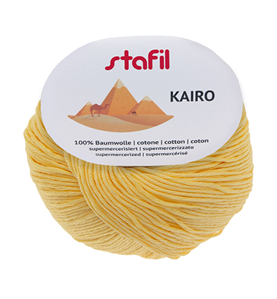 165048-288 - Stafil - Kairo Cotton, nr.288 Pastel Yellow - Kairo 165048-288 - Stafil - Kairo Cotton, nr.288 Pastel Yellow - Kairo