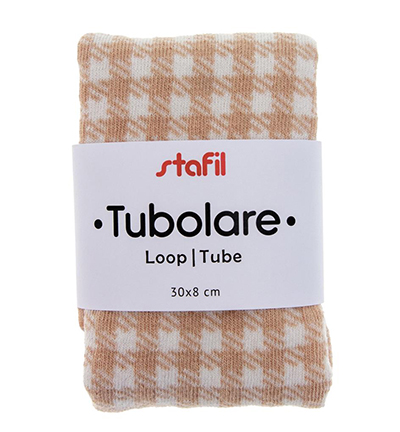 747071-02 - Stafil - Cotton tube, Gingham beige/white - Divers