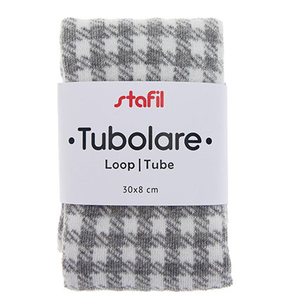 747071-03 - Stafil - Cotton tube, Gingham grey/white - Divers