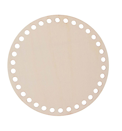 8651-01 - Stafil - Wooden Disc ø 15cm with 7mm holes - Ronde 8651-01 - Stafil - Wooden Disc ø 15cm with 7mm holes - Ronde