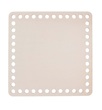 8652-01 - Stafil - Wooden Square 15x15cm with 7mm holes - Carré 8652-01 - Stafil - Wooden Square 15x15cm with 7mm holes - Carré