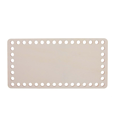 8653-01 - Stafil - Wooden Rectangle 20x10cm with 7mm holes - Rectangle 8653-01 - Stafil - Wooden Rectangle 20x10cm with 7mm holes - Rectangle