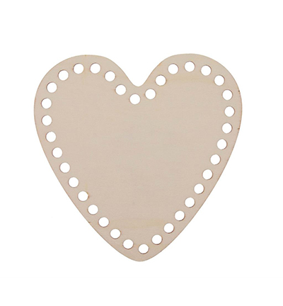 8654-01 - Stafil - Wooden Heart ø15cm with 7mm holes - 