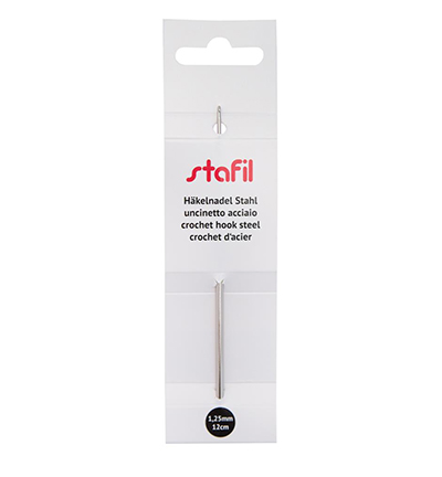 299993-125 - Stafil - Crochet hook steel with flat middle part, ø1,25mm - 