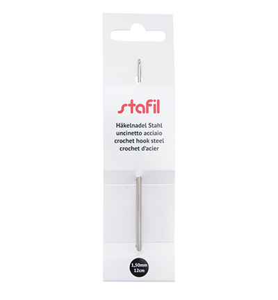 299993-150 - Stafil - Crochet hook steel with flat middle part, ø1,50mm - 