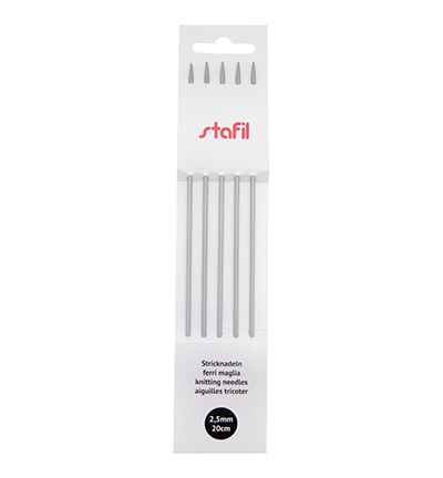 299981-25 - Stafil - Knitting needles double pointed aluminium, ø2,5mm - 