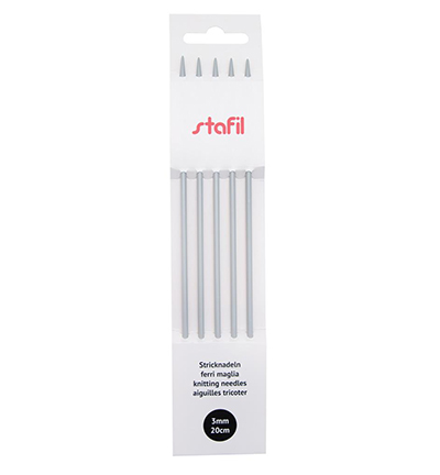 299981-30 - Stafil - Knitting needles double pointed aluminium, ø3mm - 