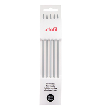 299981-35 - Stafil - Knitting needles double pointed aluminium, ø3,5mm - 