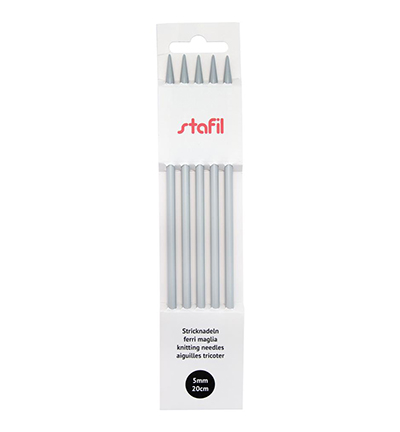 299981-50 - Stafil - Knitting needles double pointed aluminium, ø5mm - 