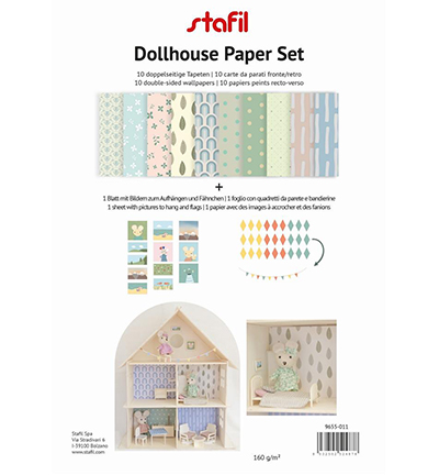 9655-011 - Stafil - Dollhouse Paper Set 10 sheets A4 - 