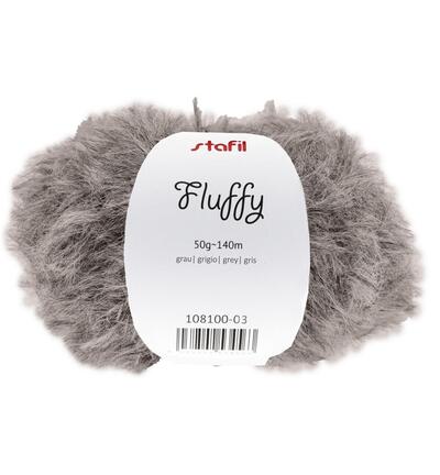 108100-03 - Stafil - Fluffy yarn, Gris - 