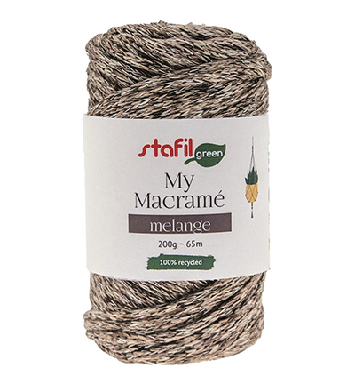 108200-02 - Stafil - Macrame Cordy Melange, Brown/beige - 