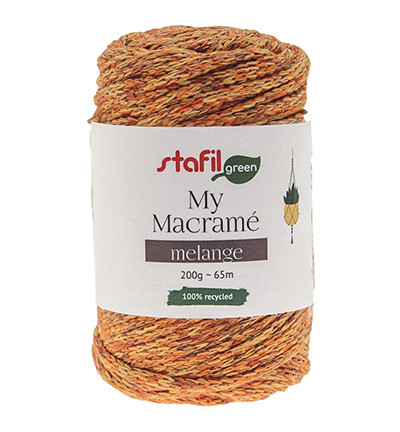 108200-04 - Stafil - Macrame Cordy Melange, Orange - 