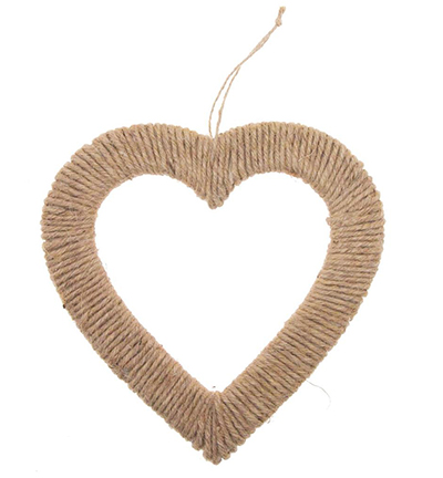 3814-01 - Stafil - Grand coeur bois et jute naturel - Heart