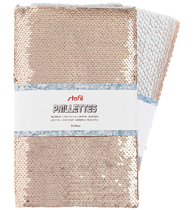 240140-01 - Stafil - Reversible Sequins, White/light rose gold - Reversible Sequins