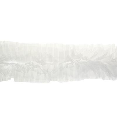 250089-01 - Stafil - Tulle trim, White - 