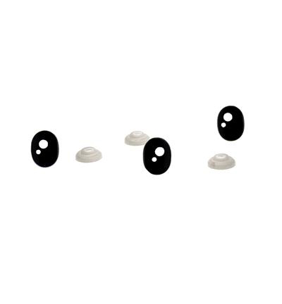 7434-031 - Stafil - Safety eyes oval black, 12x16mm - 