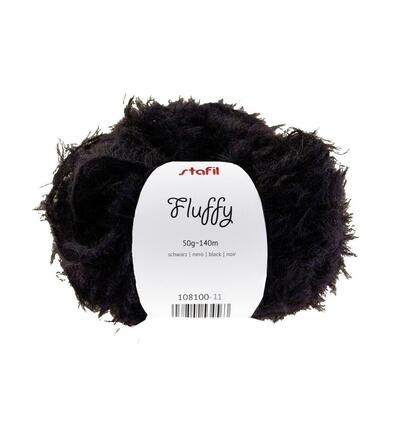 108100-11 - Stafil - Fluffy yarn, Black - 