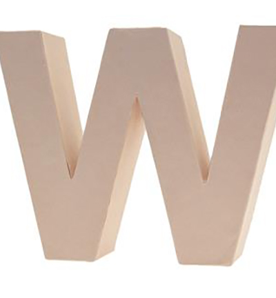 9694-W - Stafil - Cardboard Letter W - 