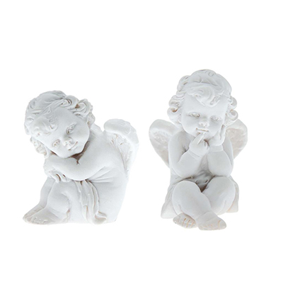 3998-01 - Stafil - 2 st. Seated Angels assorted - Anges