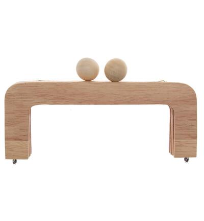 335796-01 - Stafil - Wooden Bag handles clic-clac, naturel - 