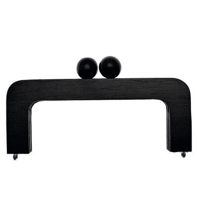 335796-03 - Stafil - Wooden Bag handles clic-clac, Black - 