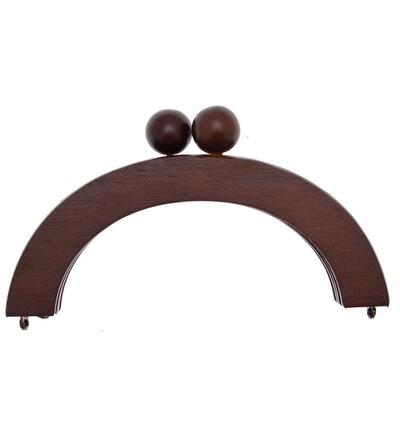 335797-02 - Stafil - Wooden Bag handles round, brown - 