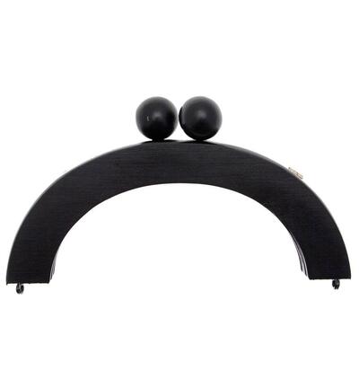 335797-03 - Stafil - Wooden Bag handles round, black - 