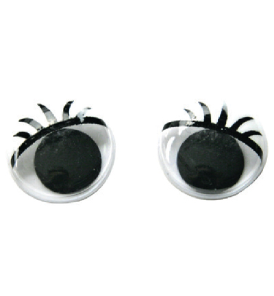 7430-321 - Stafil - Moving eyes with eyelashes, 12mm - yeux mobiles avec cils