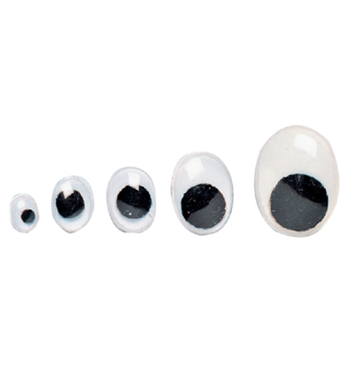 743-64 - Stafil - Moving eyes ovaal, 15mm - Movable Eyes oval