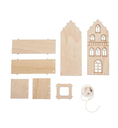 4022-03 - Stafil - Wooden Houses DIY kit with LED - 