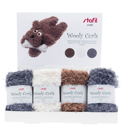 9996-05 - Stafil - Display Wooly Curls, 3 colors - Wooly curls fabric