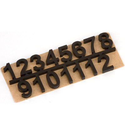 15mm Bl.Arabic fu - Kippers - 12 Chiffres autocollants, arabic noir, 15mm - Chiffres