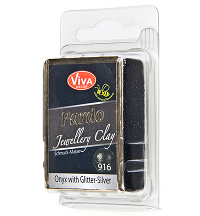 3100.916.60 - ViVa Decor - Onyx mit Silber-Glitter - Pardo Jewelry Clay Glitter