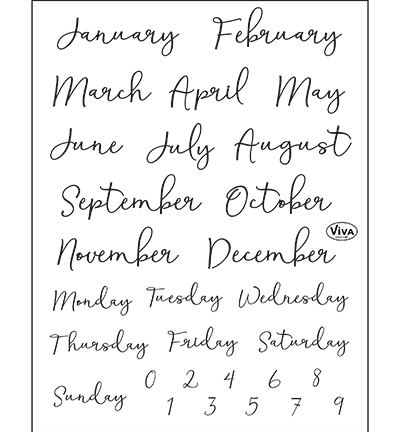 400320700 - ViVa Decor - Bujo/Kalender Monate -  Mois & Jour (EN) - Tampons clear & silicone