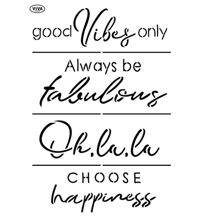 902207100 - ViVa Decor - Statement T-Shirts Words - Pochoirs