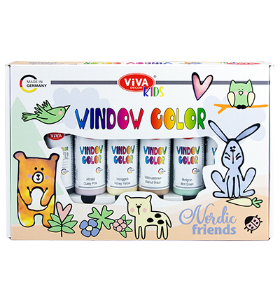 800303900 - ViVa Decor - Window Color Set Kids, Nordic Friends - Viva Window Color Kids Set
