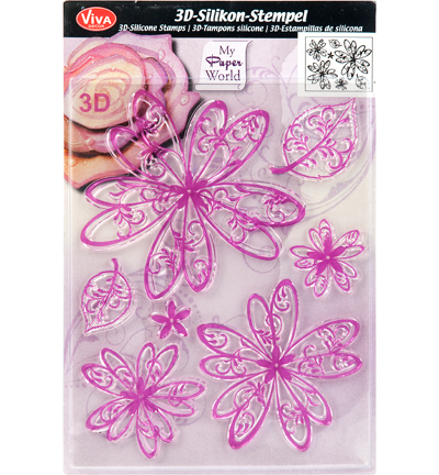 4003.027.00 - ViVa Decor - 3D Fantasieblumen Prinzess - Clear Stamps