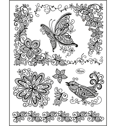 400307700 - ViVa Decor - Scribble Butterfly - Tampons clear & silicone