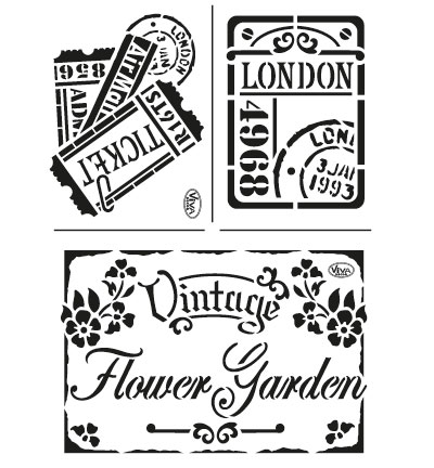 900270200 - ViVa Decor - Vintage Flower Garden - Pochoirs