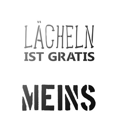 900280600 - ViVa Decor - Lächeln ist gratis - Pochoirs