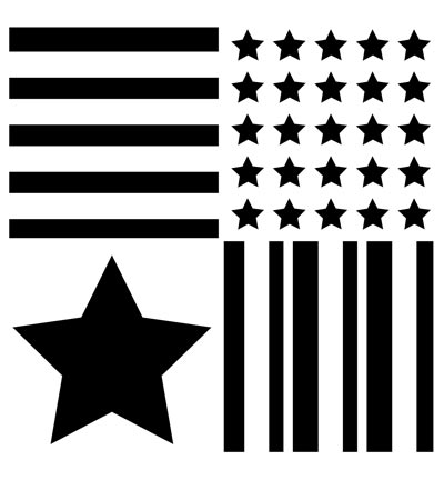 900282400 - ViVa Decor - Stars & Stripes - Pochoirs