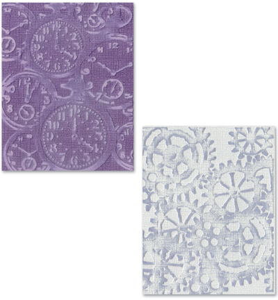 657195 - Sizzix - Pocket Watches & Steampunk Set - Tim Holtz - Bigz Texture Fades