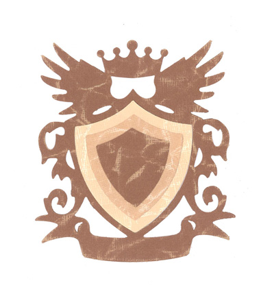 657559 - Sizzix - (3) Frame, Shield w/Crown & Wings - Framelits 