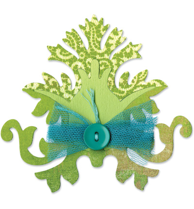 657701 - Sizzix - Crescent, Ornate - Sizzlits medium