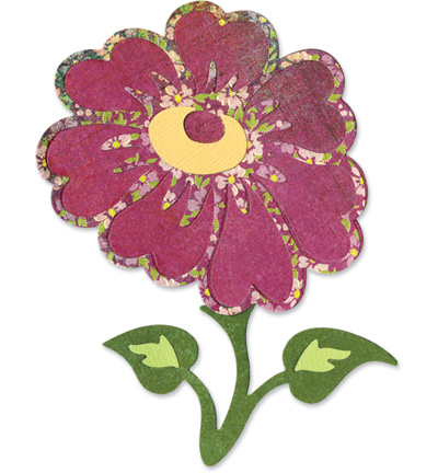 657702 - Sizzix - Flower w/Stem & Leaves - 