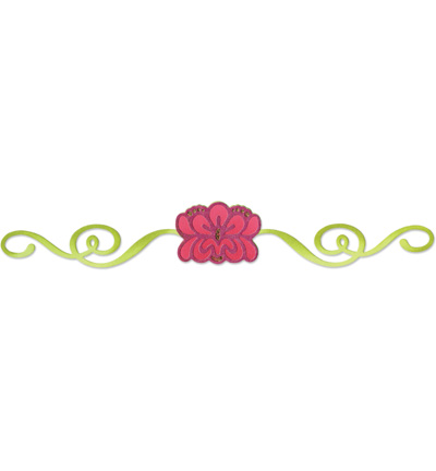 657707 - Sizzix - Flower Burst w/Ribbons - Sizzlits Decorative Strip